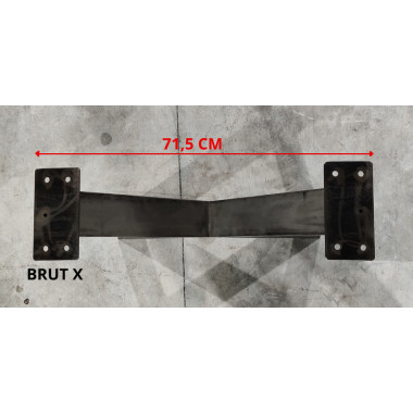 Paire de pieds en métal brut L70xH70 cm en forme de X