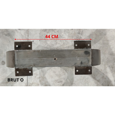 Paire de pieds en métal brut L70xH70 cm en forme de O