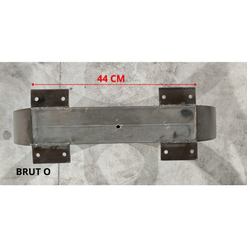 Paire de pieds en métal brut L70xH70 cm en forme de O
