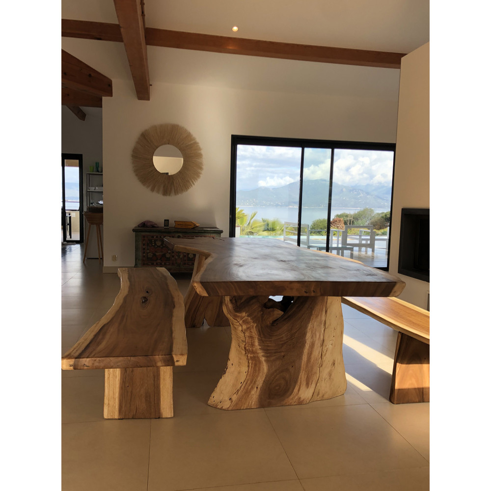 plateau de bois sur pied shabby lcv°° : objets-deco par leschampsvienne