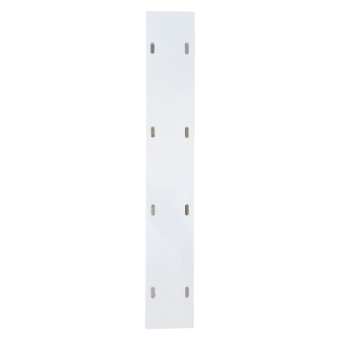 Paire de pieds table L65xH70 cm chant plat en métal plein thermolaqué blanc en forme de U
