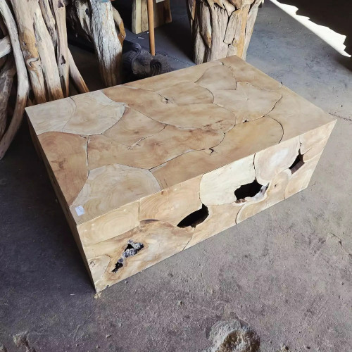Table basse souche de teck 120x75 cm