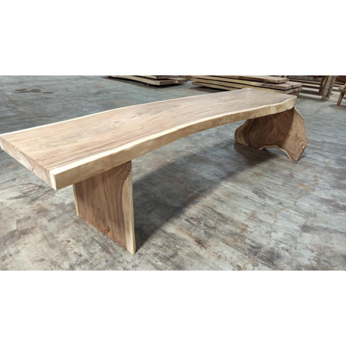 Table avec pied monobloc Suar 300 cm en L - modèle 1