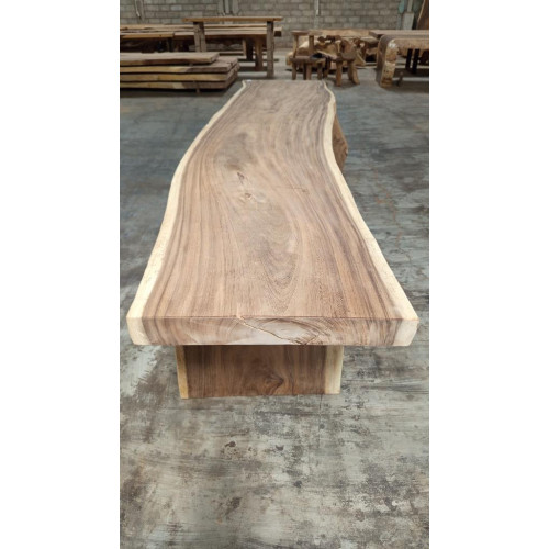 Table avec pied monobloc Suar 300 cm en L - modèle 1
