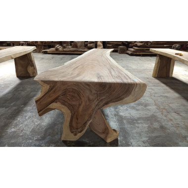 Table monobloc Suar 300 cm en L - modèle 2