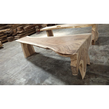 Table monobloc Suar 300 cm en L - modèle 2