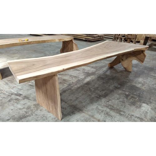 Table avec pied monobloc Suar 290 cm en L - modèle 2