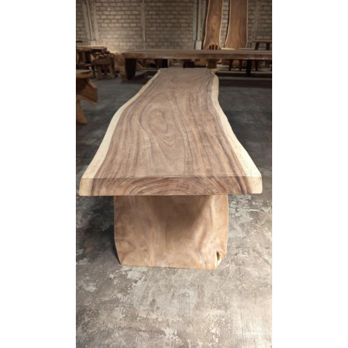 Table avec pied monobloc Suar 297 cm en L - modèle 3