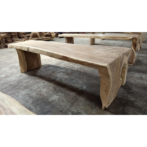 Table avec pied monobloc Suar 295 cm en L - modèle 4
