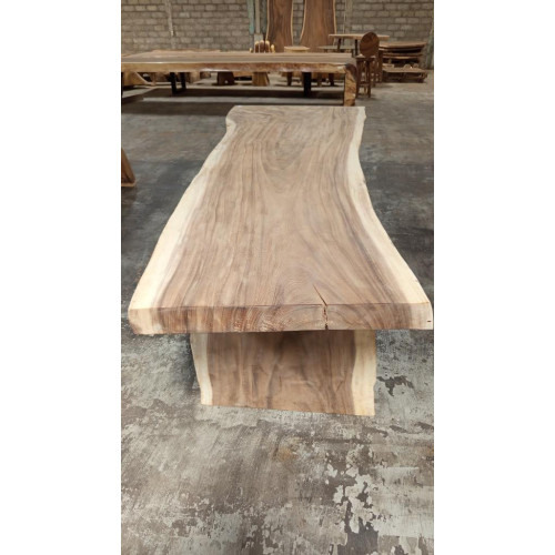 Table avec pied monobloc Suar 295 cm en L - modèle 4