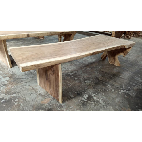 Table avec pied monobloc Suar 290 cm en L - modèle 5