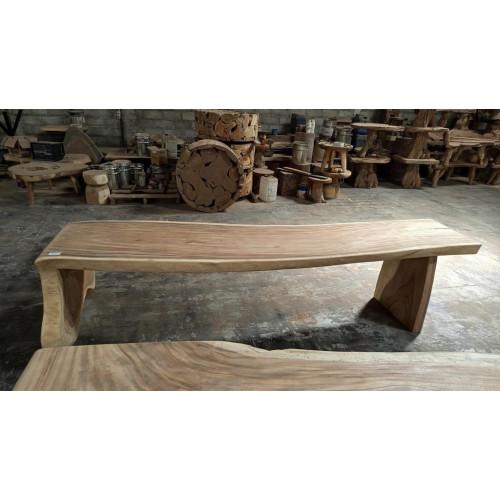 Table avec pied monobloc Suar 300 cm en L - modèle 6