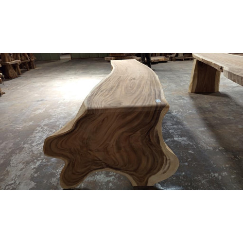 Table avec pied monobloc Suar 300 cm en L - modèle 6