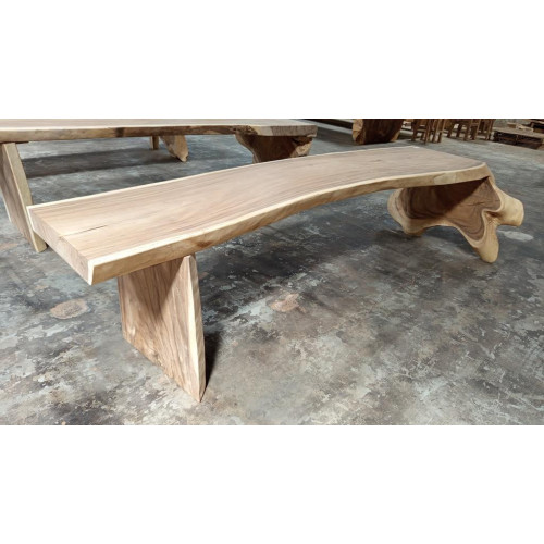 Table avec pied monobloc Suar 300 cm en L - modèle 6