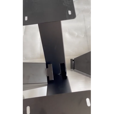 Pied table central mikado L200x70 cm métal thermolaqué noir