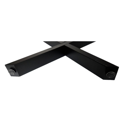 Paire de pieds en métal thermolaqué noir L70xH70cm en forme de X